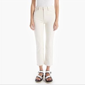 Mother High Waisted Rider Ankle Jeans Act Natural Wash White Size 25